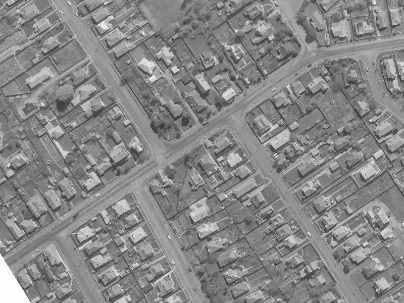 116 Saint Albans Street from the air, 1960-1964