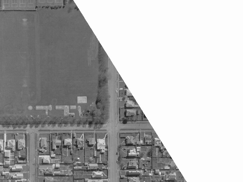 632 Barbadoes Street from the air, 1960-1964