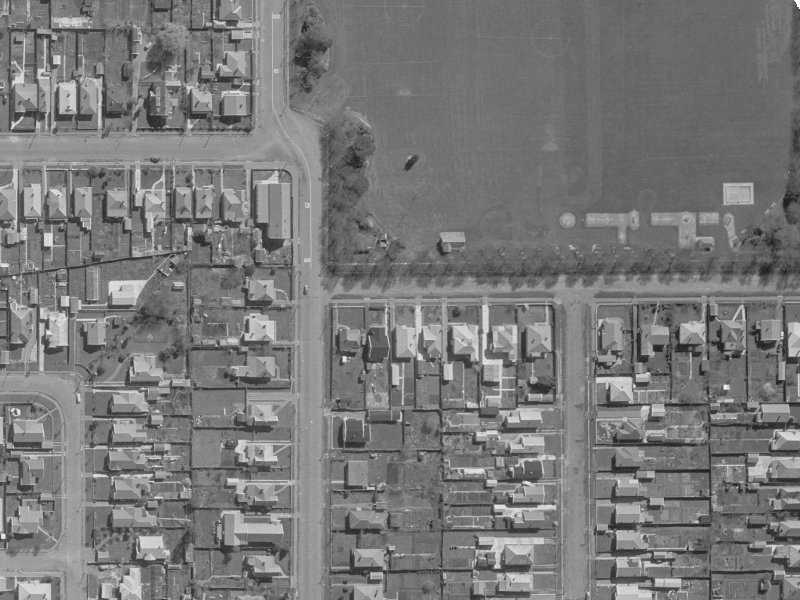 6 Edward Avenue from the air, 1960-1964