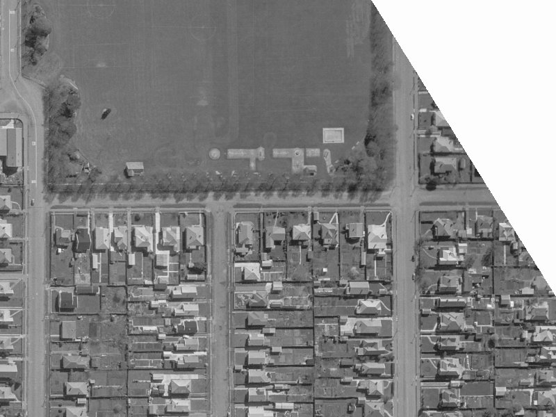 30 Edward Avenue from the air, 1960-1964