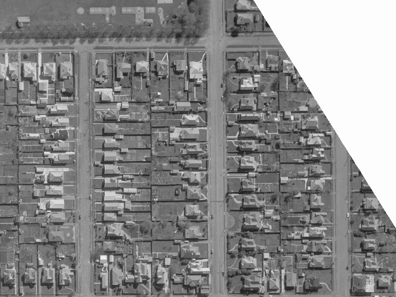 601 Barbadoes Street from the air, 1960-1964