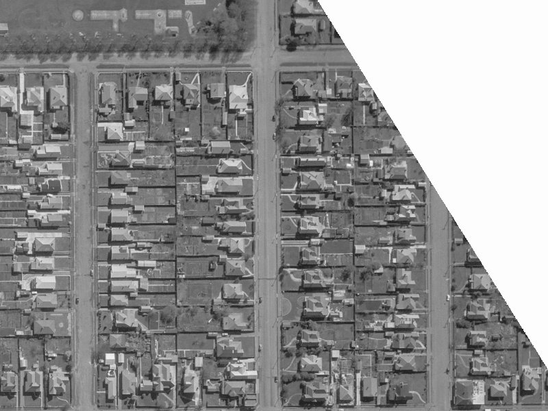 602 Barbadoes Street from the air, 1960-1964