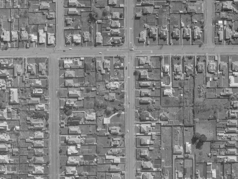 551B Madras Street from the air, 1960-1964