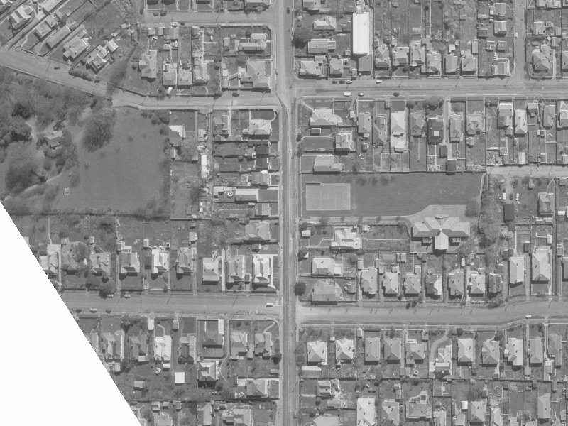 129A Springfield Road from the air, 1960-1964