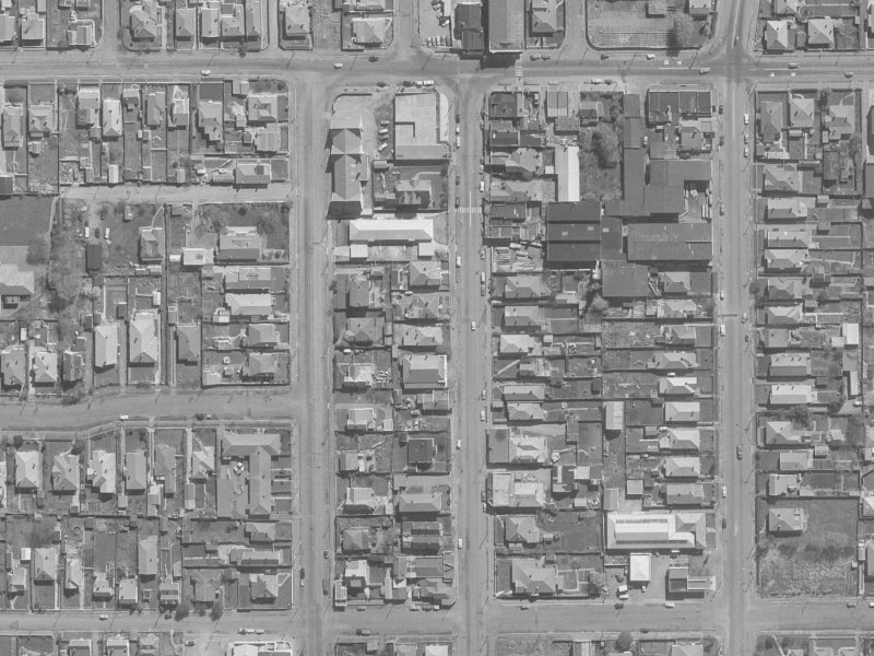 1051 Colombo Street from the air, 1960-1964