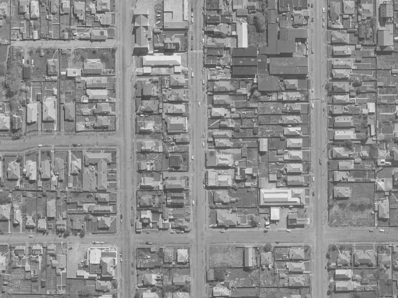 1042 Colombo Street from the air, 1960-1964