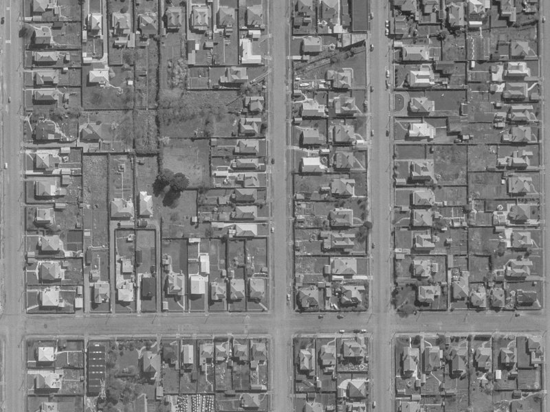 121 Packe Street from the air, 1960-1964