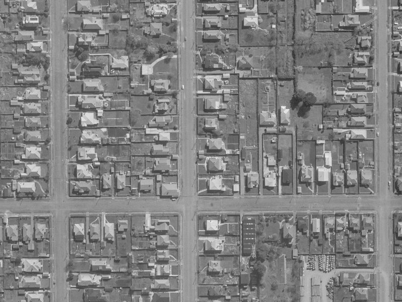 530 Madras Street from the air, 1960-1964
