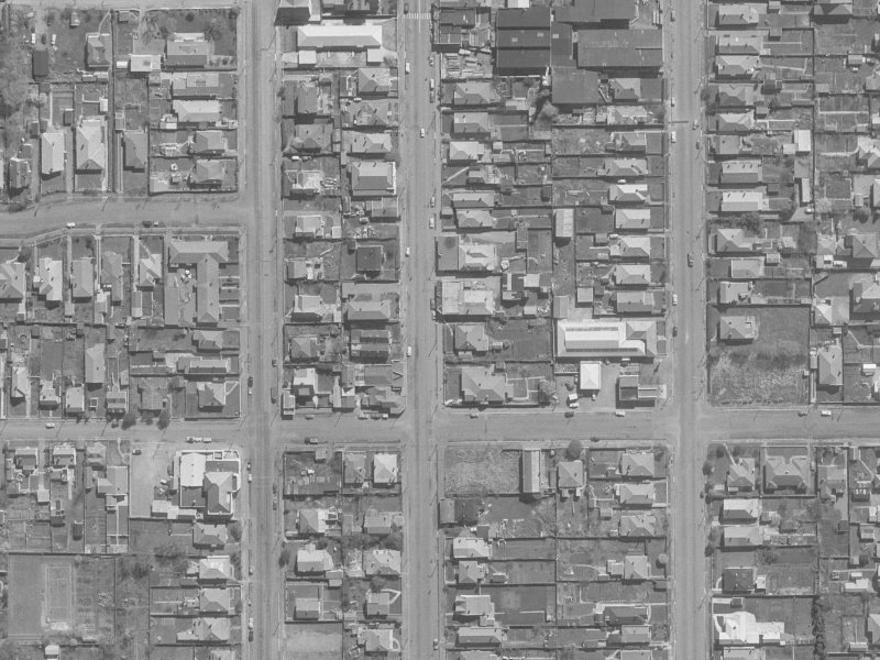 1034 Colombo Street from the air, 1960-1964