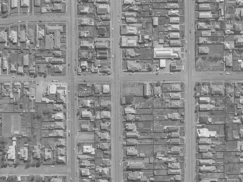 1022 Colombo Street from the air, 1960-1964