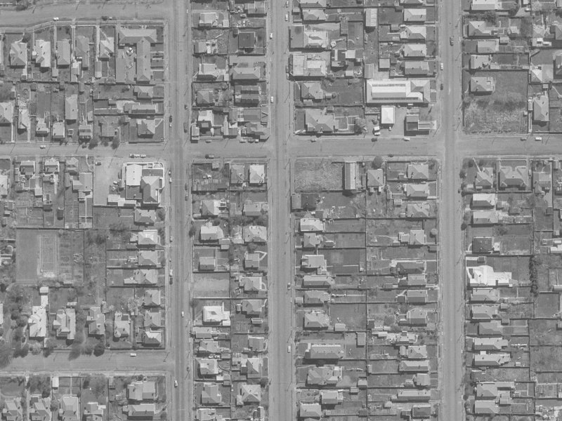 1019 Colombo Street from the air, 1960-1964