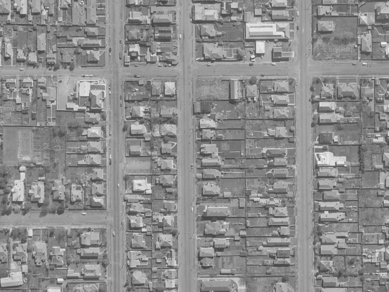 1010 Colombo Street from the air, 1960-1964