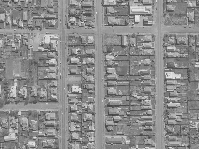 1018 Colombo Street from the air, 1960-1964