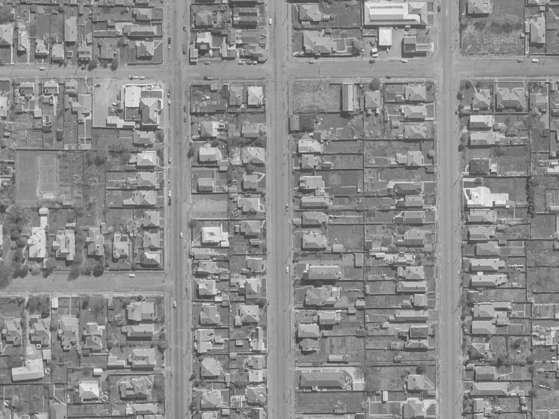 1007 Colombo Street from the air, 1960-1964