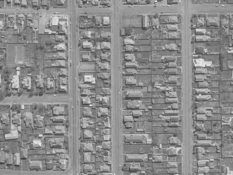 1001 Colombo Street from the air, 1960-1964