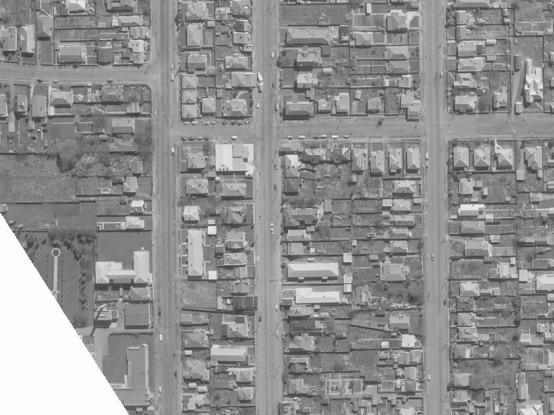 952 Colombo Street from the air, 1960-1964