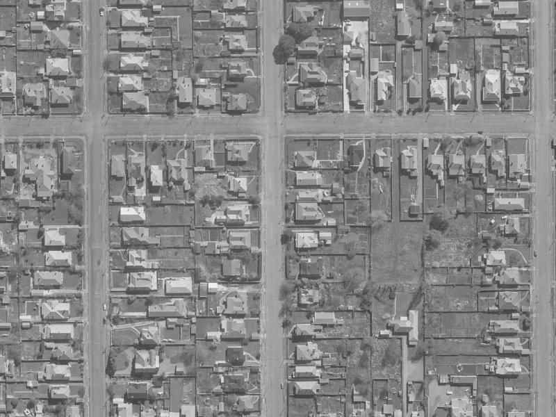 450A Madras Street from the air, 1960-1964