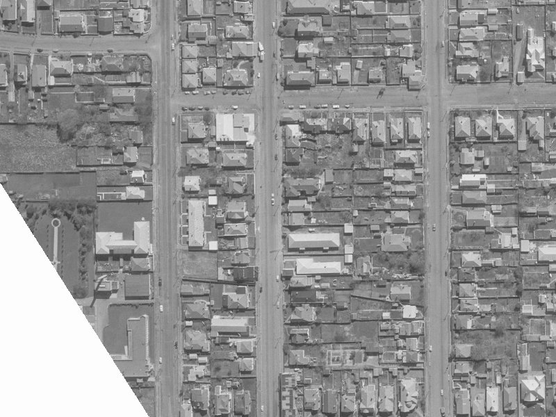 946 Colombo Street from the air, 1960-1964
