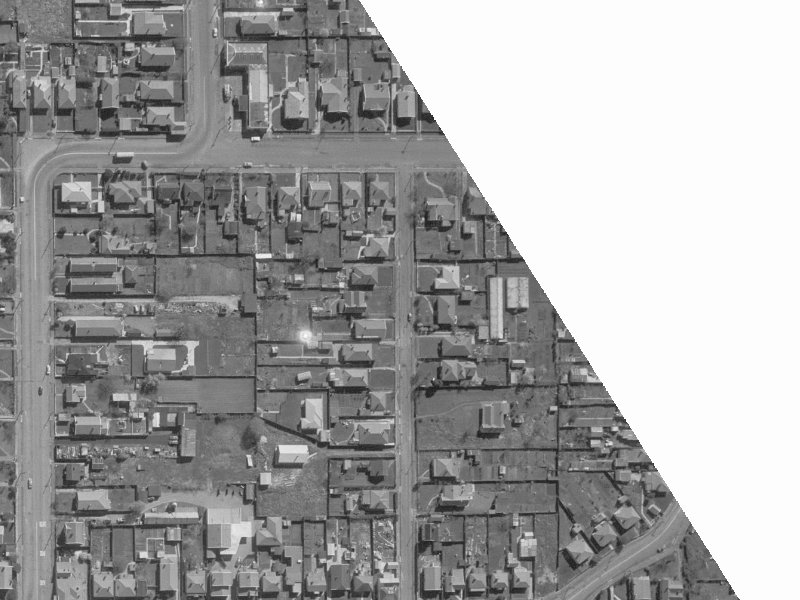 71B Perth Street from the air, 1960-1964
