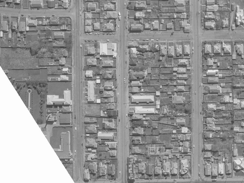 949 Colombo Street from the air, 1960-1964