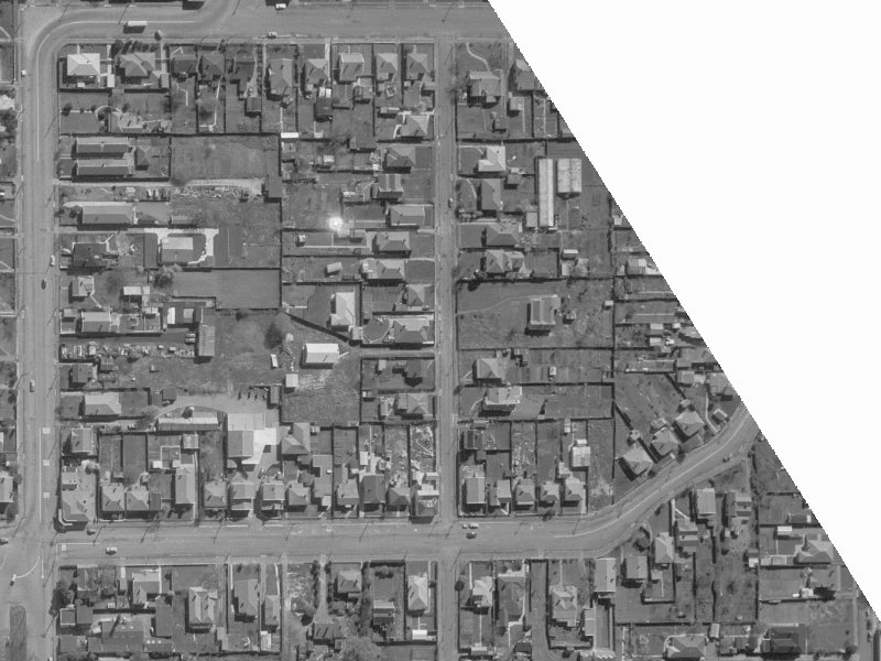 56 Perth Street from the air, 1960-1964