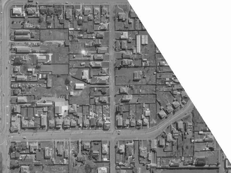 52 Perth Street from the air, 1960-1964