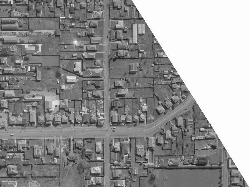 50 Perth Street from the air, 1960-1964