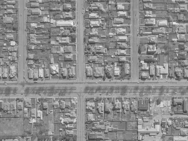 203 Bealey Avenue from the air, 1960-1964