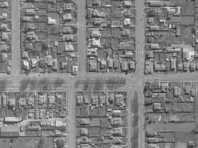 327-335 Bealey Avenue from the air, 1960-1964