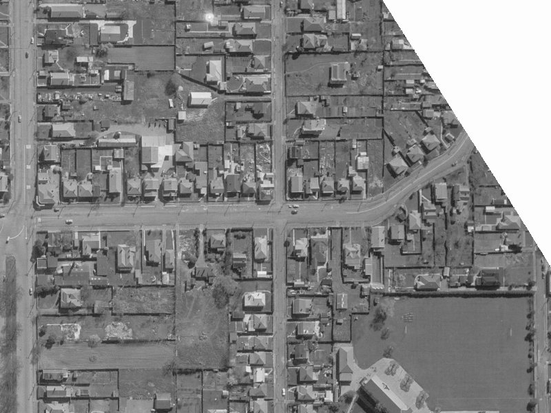 40 Perth Street from the air, 1960-1964