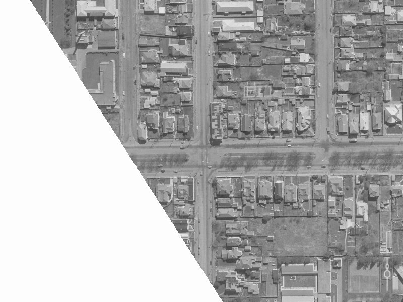 920 Colombo Street from the air, 1960-1964