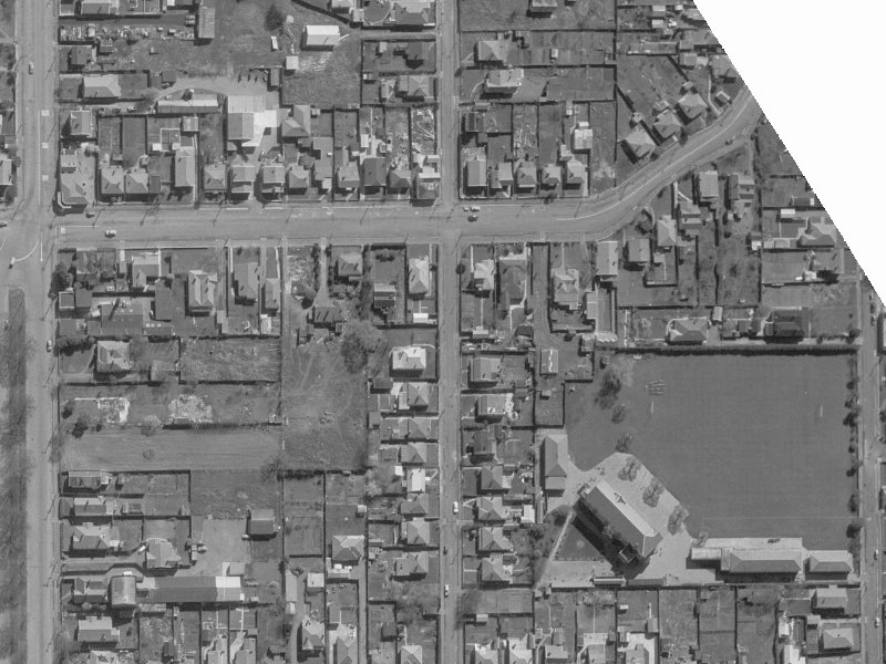 31 Perth Street from the air, 1960-1964