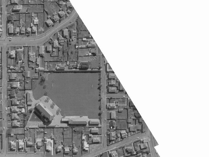 Pavitt Street from the air, 1960-1964
