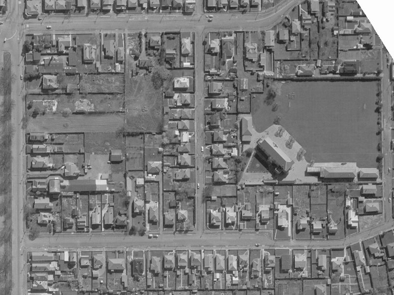 15 Perth Street from the air, 1960-1964