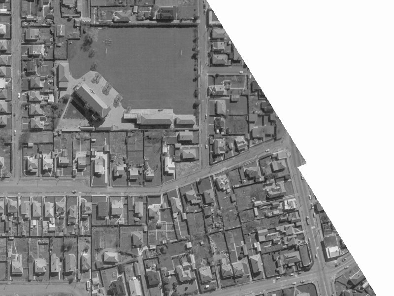 3-7 Pavitt Street from the air, 1960-1964