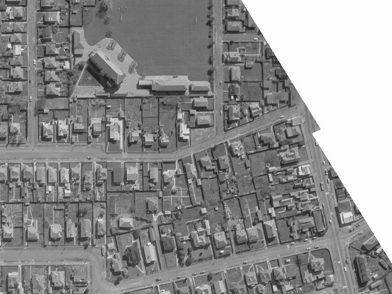 65-71 Alexandra Street from the air, 1960-1964