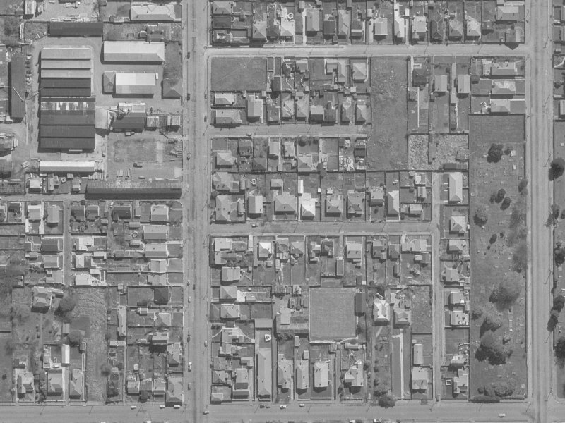 52A Ely Street from the air, 1960-1964