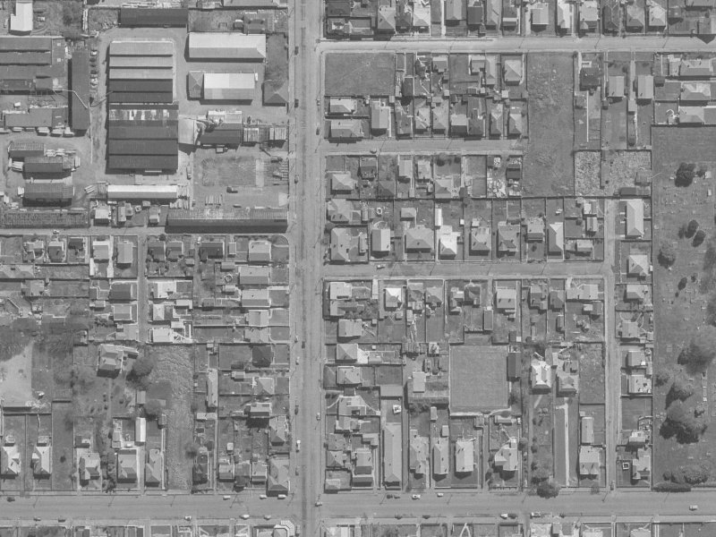44-46 Ely Street from the air, 1960-1964