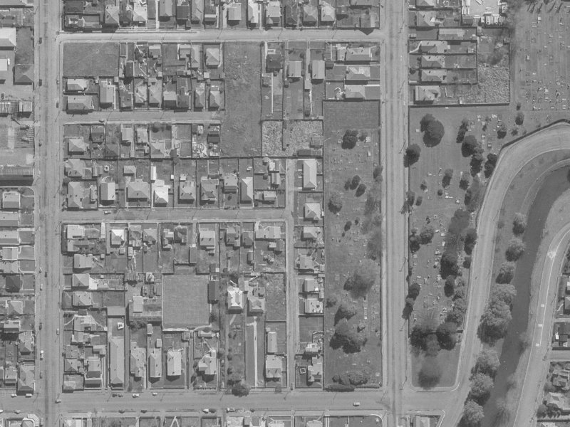 36 Ely Street from the air, 1960-1964