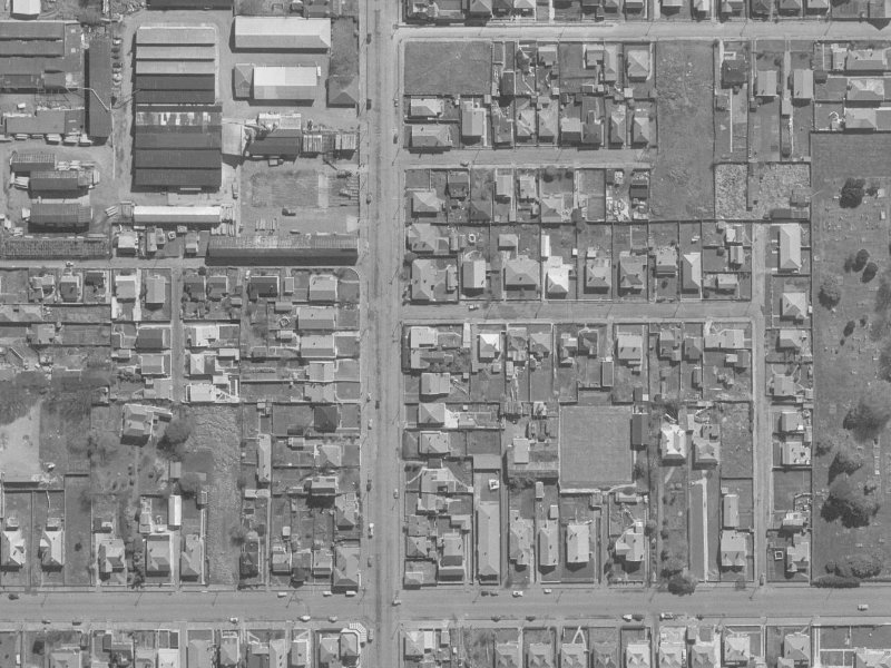 33 Ely Street from the air, 1960-1964