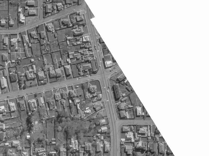 213–221 Stanmore Road from the air, 1960-1964