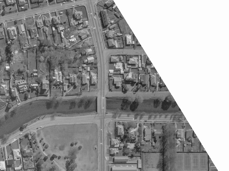 107 River Road from the air, 1960-1964