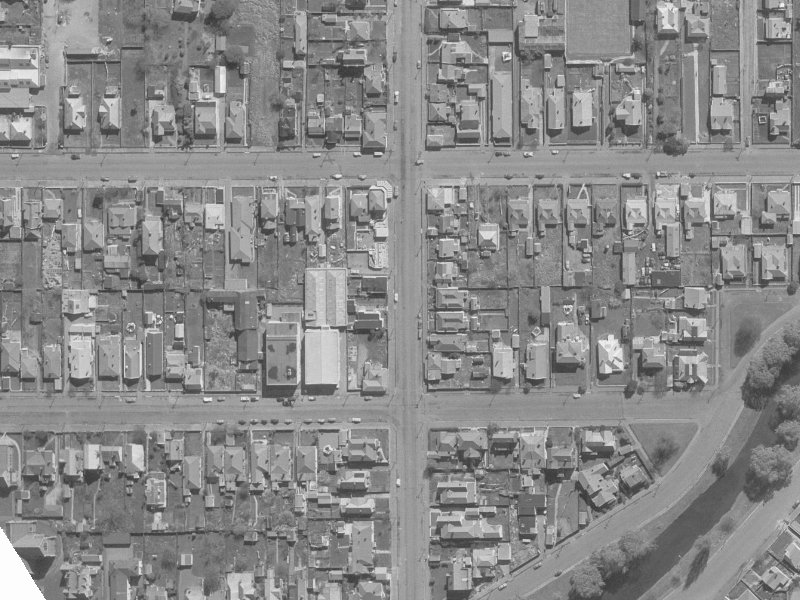 331 Madras Street from the air, 1960-1964