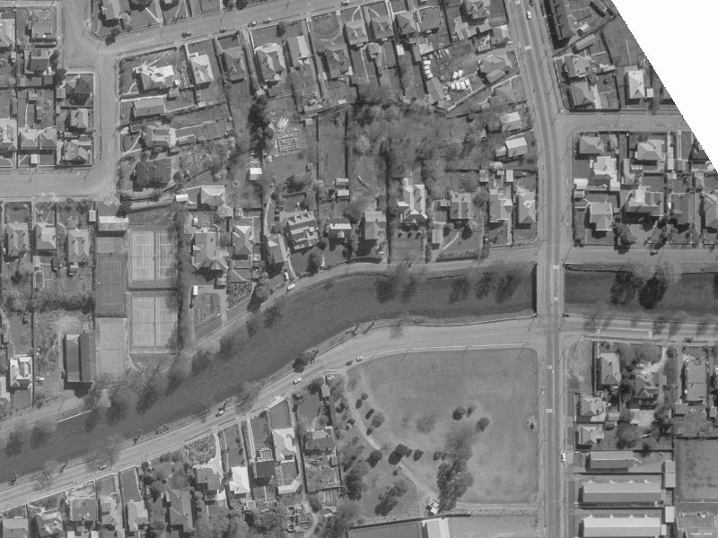 77 River Road from the air, 1960-1964