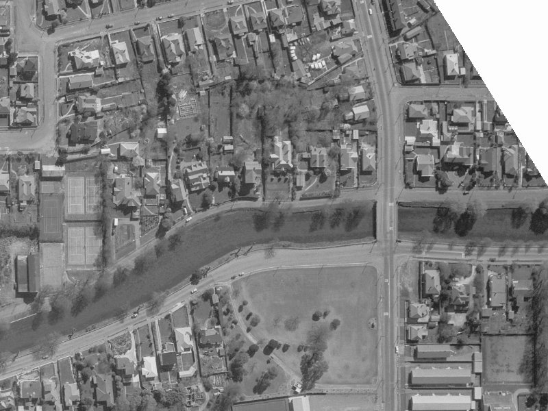 91 River Road from the air, 1960-1964