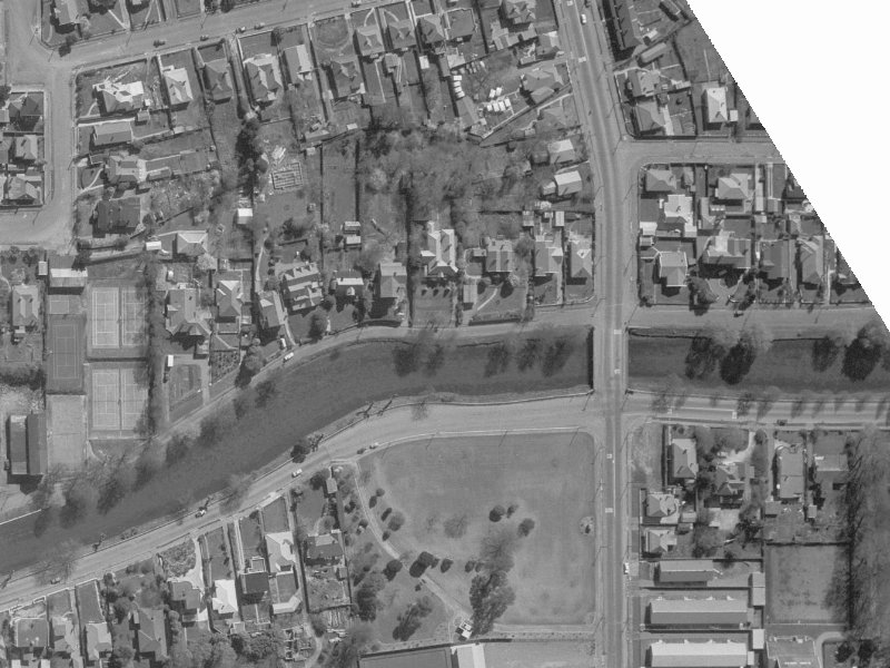 92 River Road from the air, 1960-1964