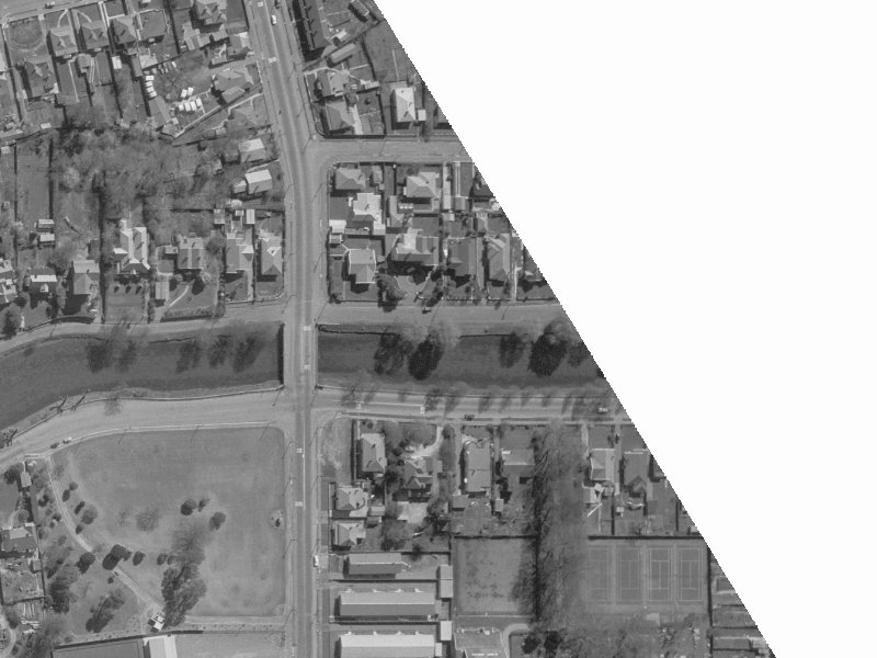 115 River Road from the air, 1960-1964