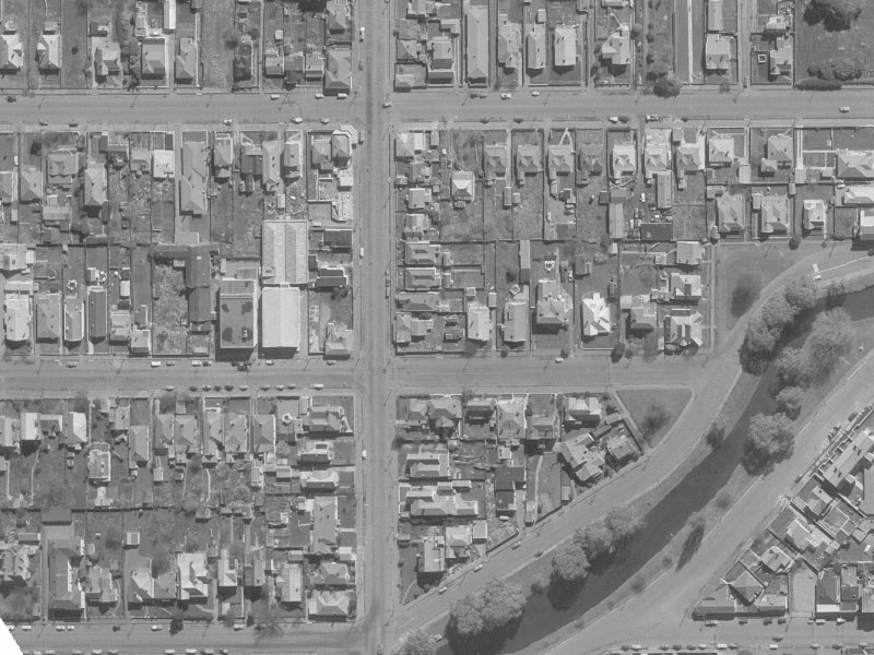 211 Peterborough Street from the air, 1960-1964