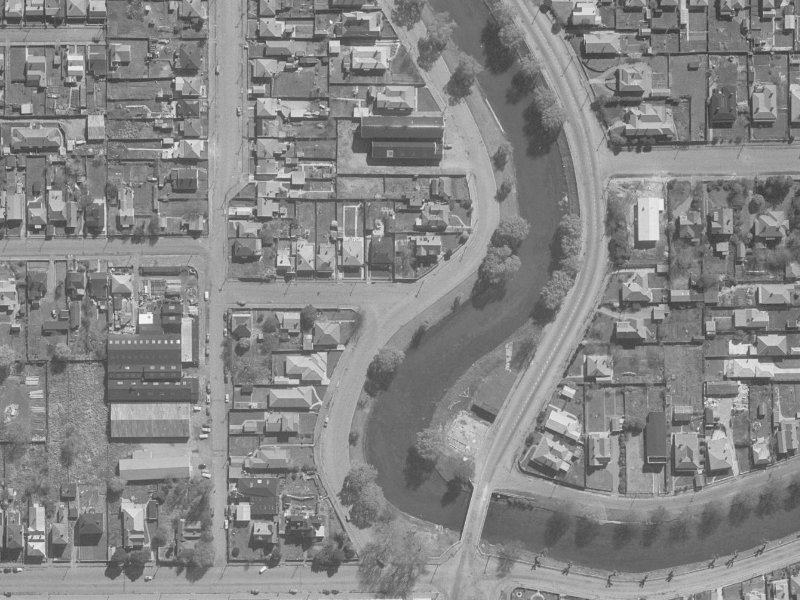 450-456 Oxford Terrace from the air, 1960-1964