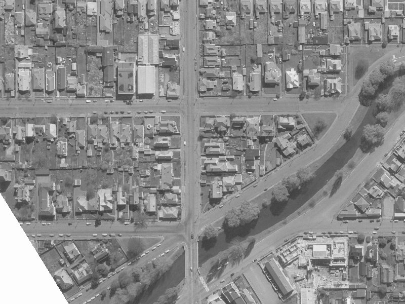 324 Madras Street from the air, 1960-1964